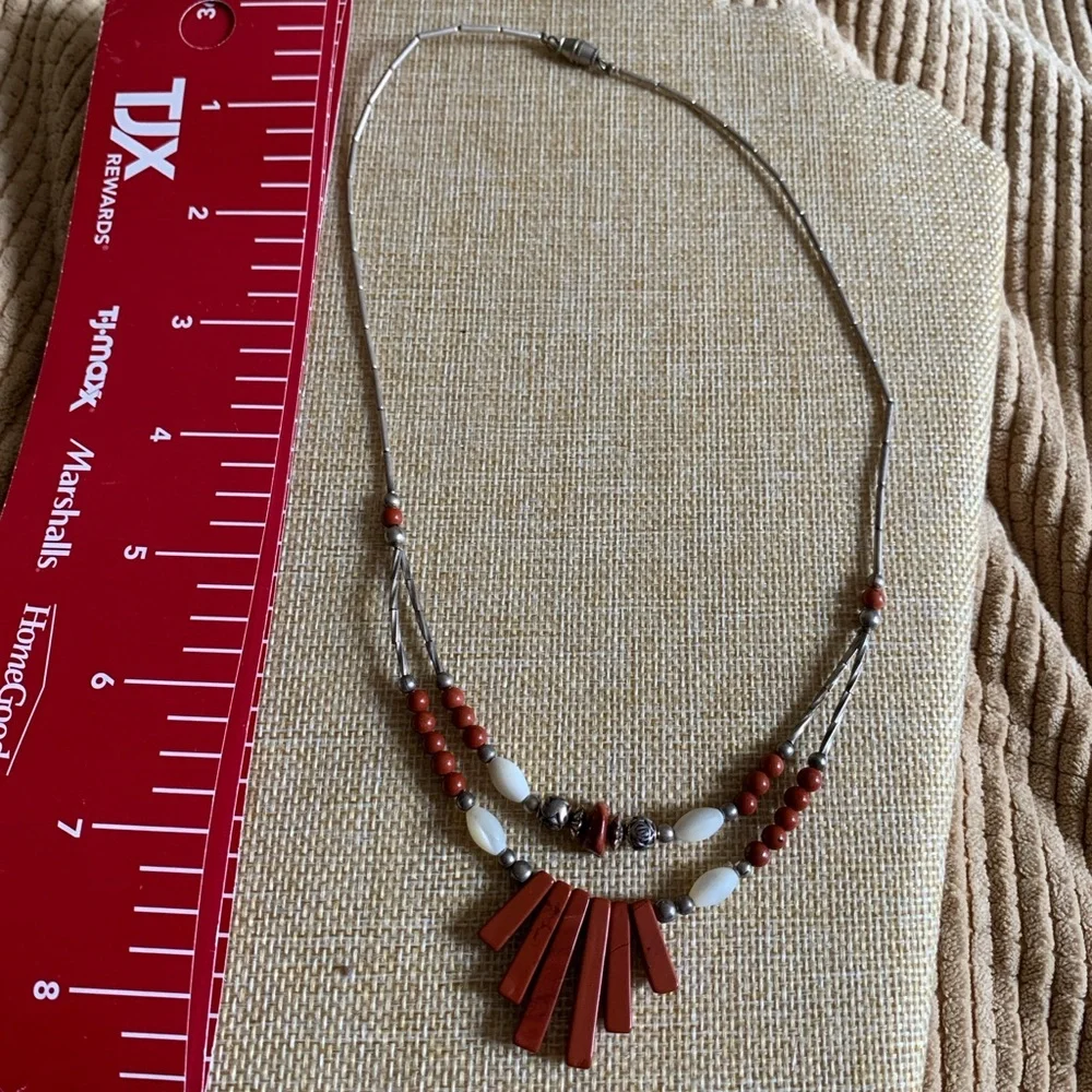 Jasper and silver necklace from Sedona AZ. Vintage